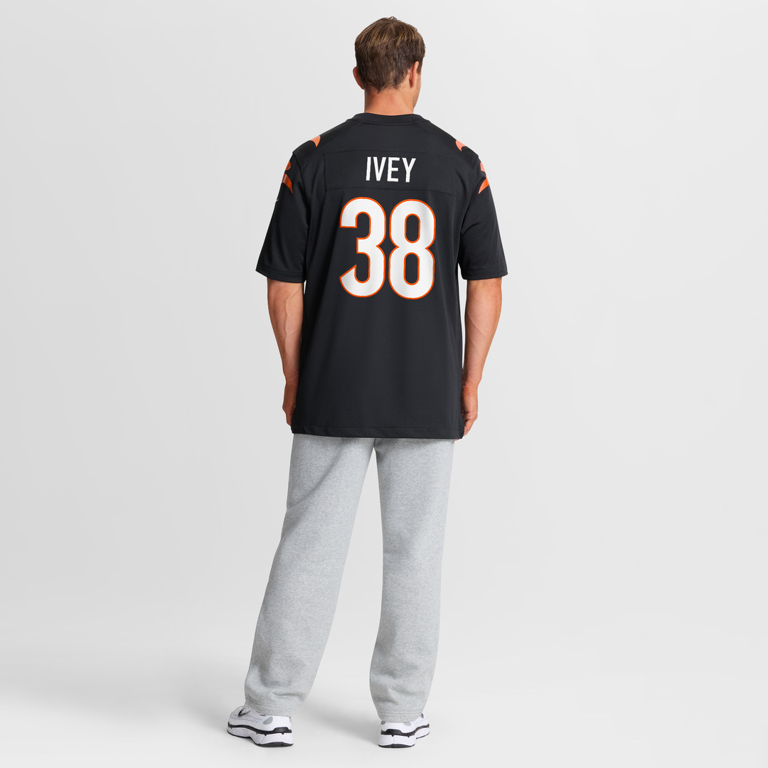 DJ Ivey Cincinnati Bengals Nike Team Game Jersey - Black