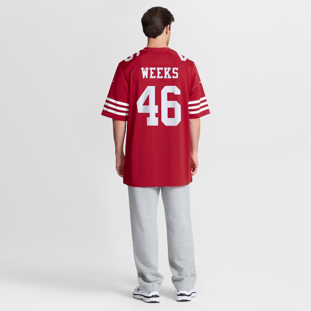 Jon Weeks San Francisco 49ers Nike Team Game Jersey - Scarlet