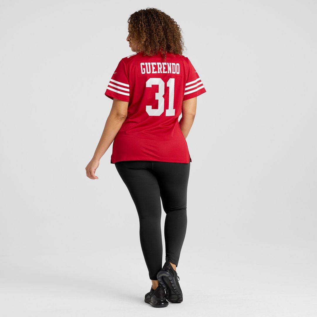 Isaac Guerendo San Francisco 49ers Nike Women's Team Game Jersey - Scarlet