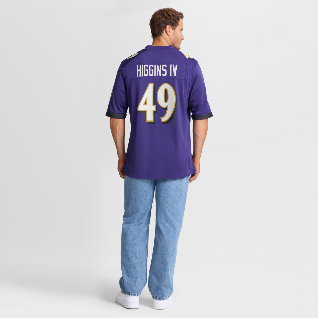 Jay Higgins IV Baltimore Ravens Nike Team Game Jersey - Purple