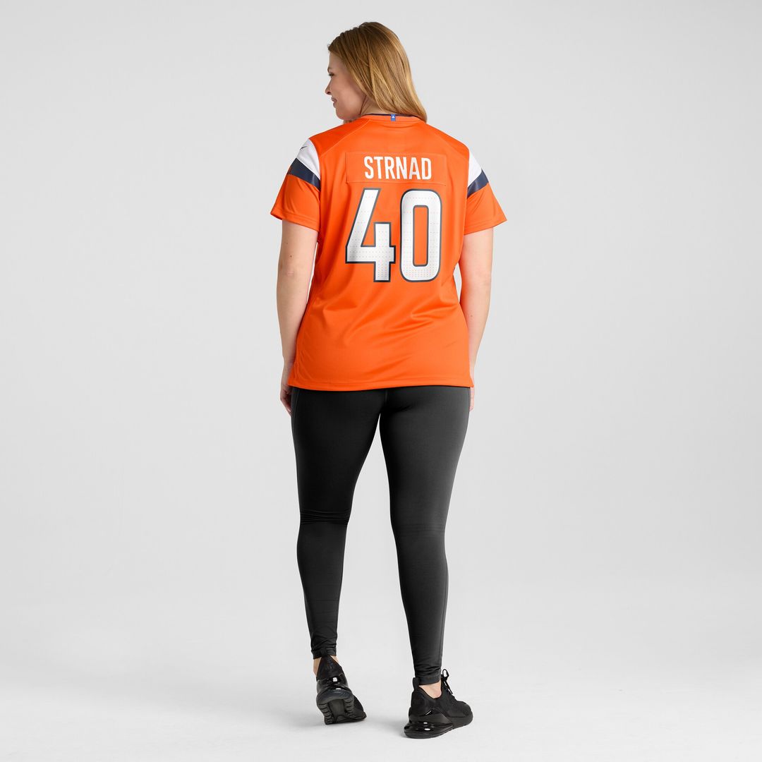 Justin Strnad Denver Broncos Nike Women's Team Game Jersey - Orange