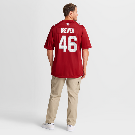 Aaron Brewer Arizona Cardinals Nike Team Game Jersey - Cardinal