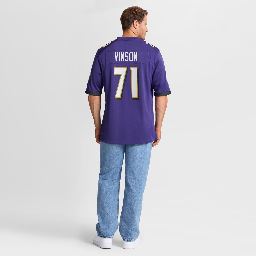 Carson Vinson Baltimore Ravens Nike Team Game Jersey - Purple