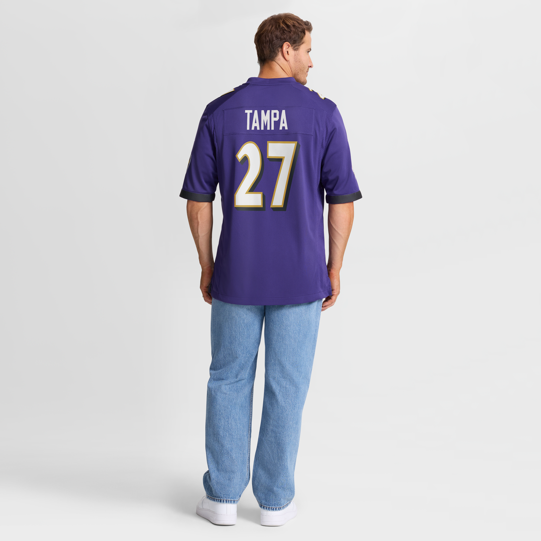 T.J. Tampa Baltimore Ravens Nike Team Game Jersey - Purple