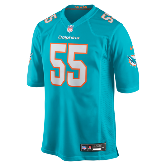 Aaron Brewer Miami Dolphins Nike Game Jersey - Aqua