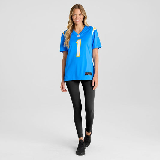 Number 1 Mom Los Angeles Chargers Nike Women's Game Jersey - Powder Blue