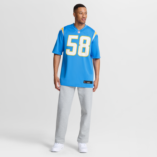 Tae Crowder Los Angeles Chargers Nike Team Game Jersey - Powder Blue