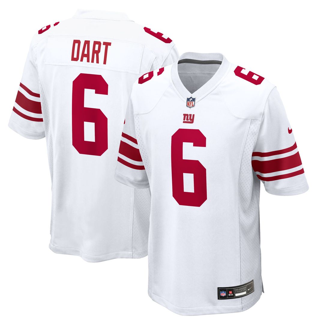 Jaxson Dart New York Giants Nike Alternate Century Red Game Jersey - Red