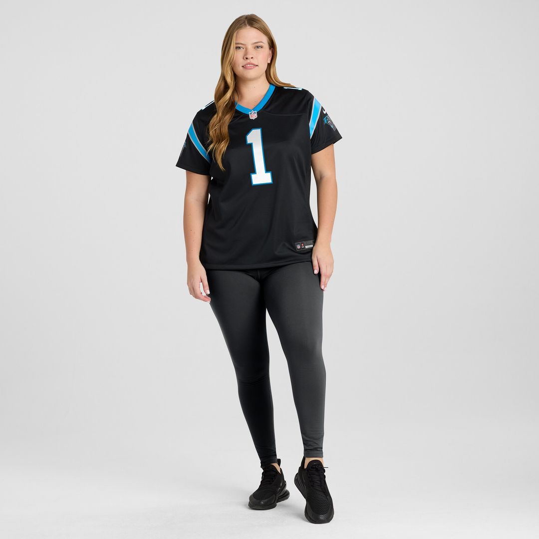 Number 1 Mom Carolina Panthers Nike Women's Game Jersey - Black