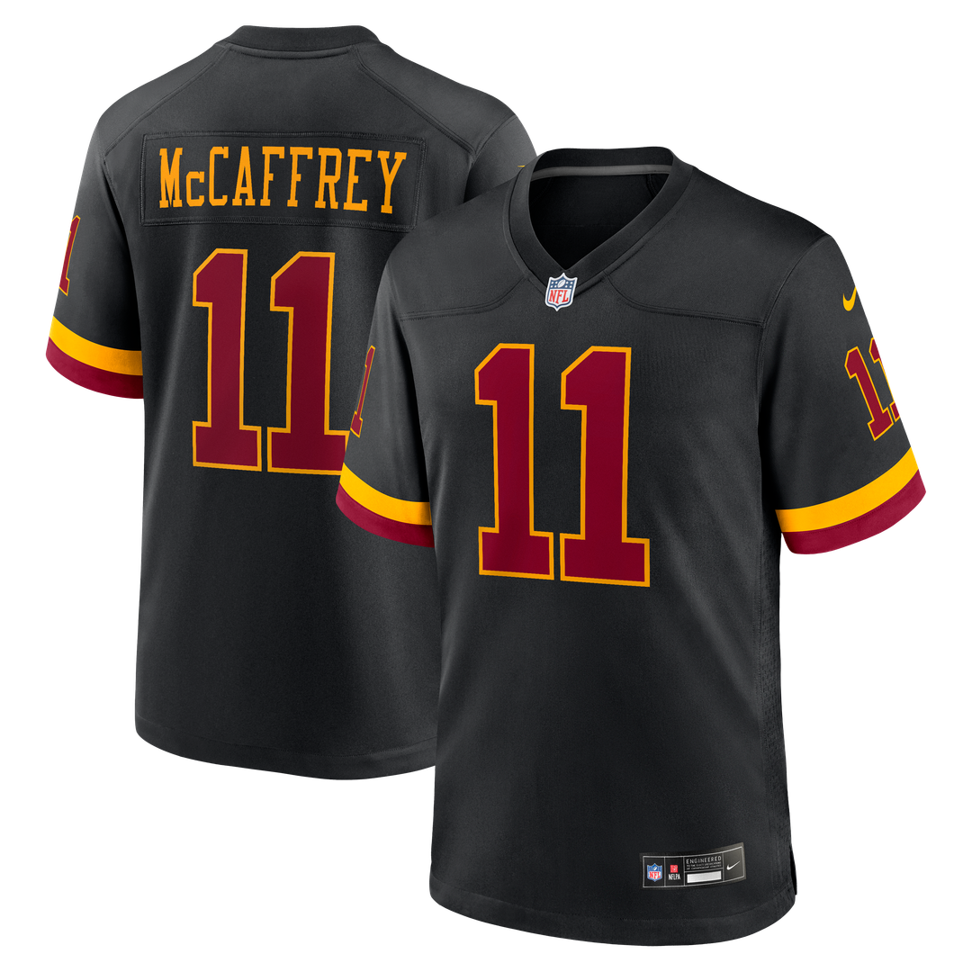 Luke McCaffrey Washington Commanders Nike Hail Raiser Alternate Game Jersey - Black