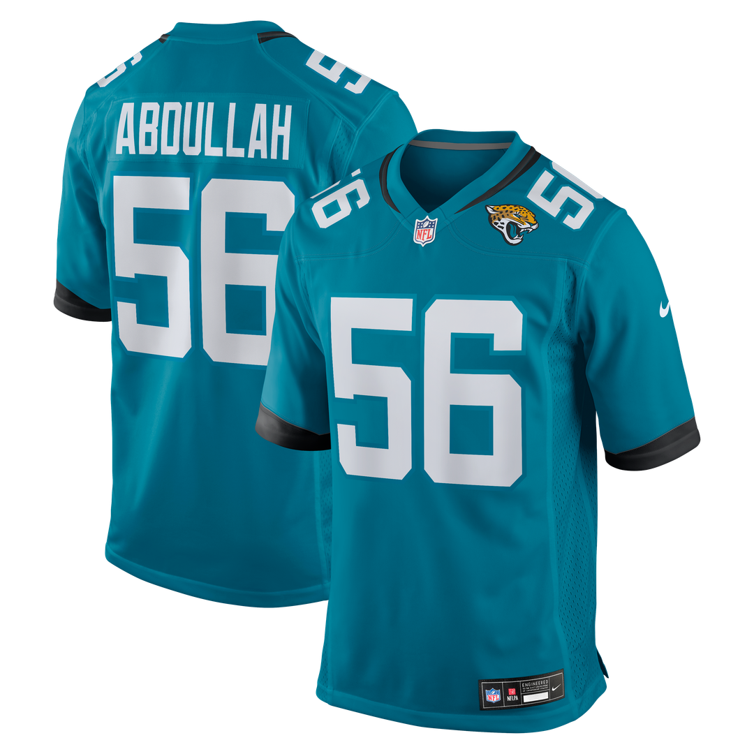 Yasir Abdullah Jacksonville Jaguars Nike Team Game Jersey -  Teal
