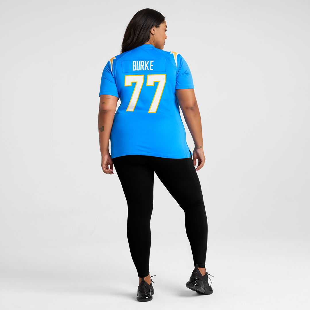 Travis Burke Los Angeles Chargers Nike Women's Team Game Jersey -  Powder Blue