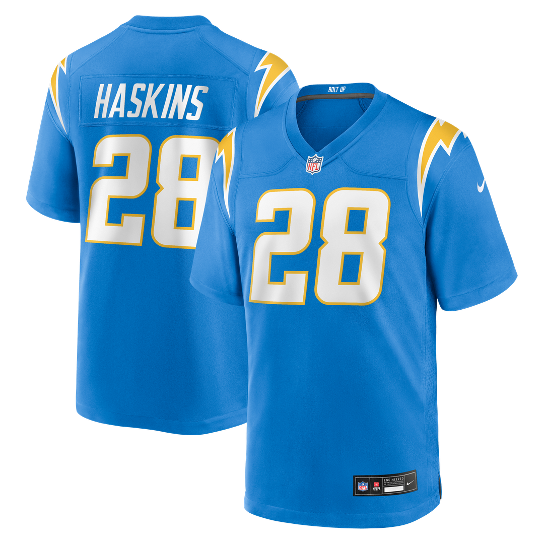 Hassan Haskins Los Angeles Chargers Nike Team Game Jersey -  Powder Blue