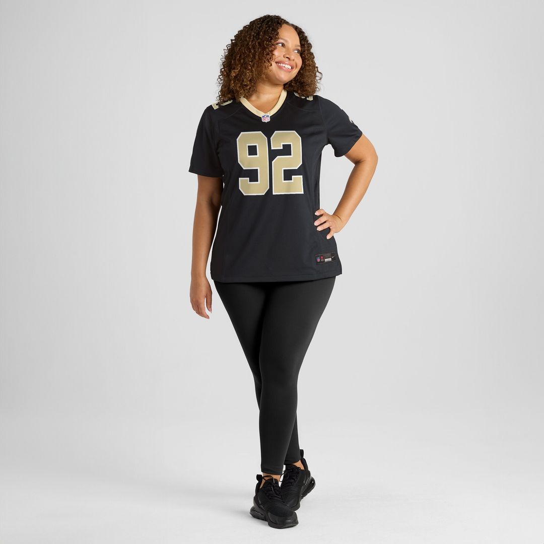 Davon Godchaux New Orleans Saints Nike Women's Team Game Jersey -  Black