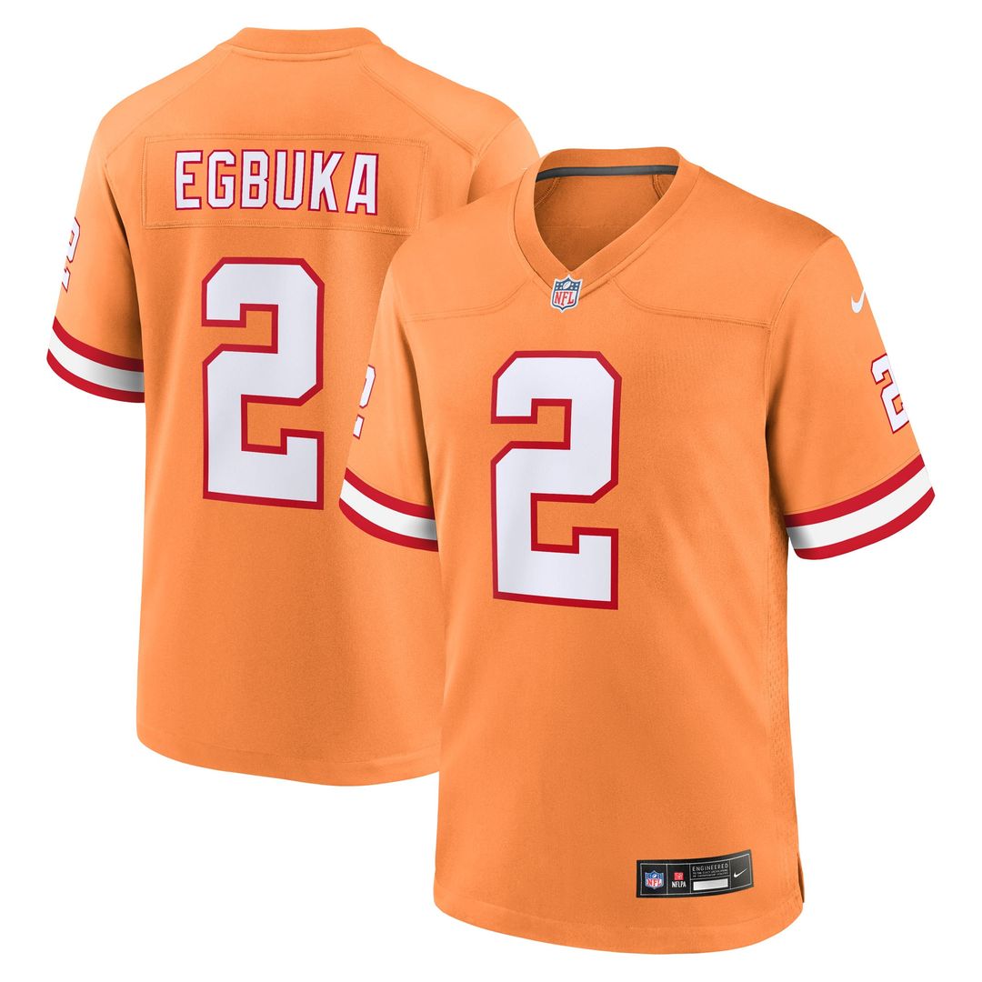 Emeka Egbuka Tampa Bay Buccaneers Nike Alternate Game Player Jersey - Pewter