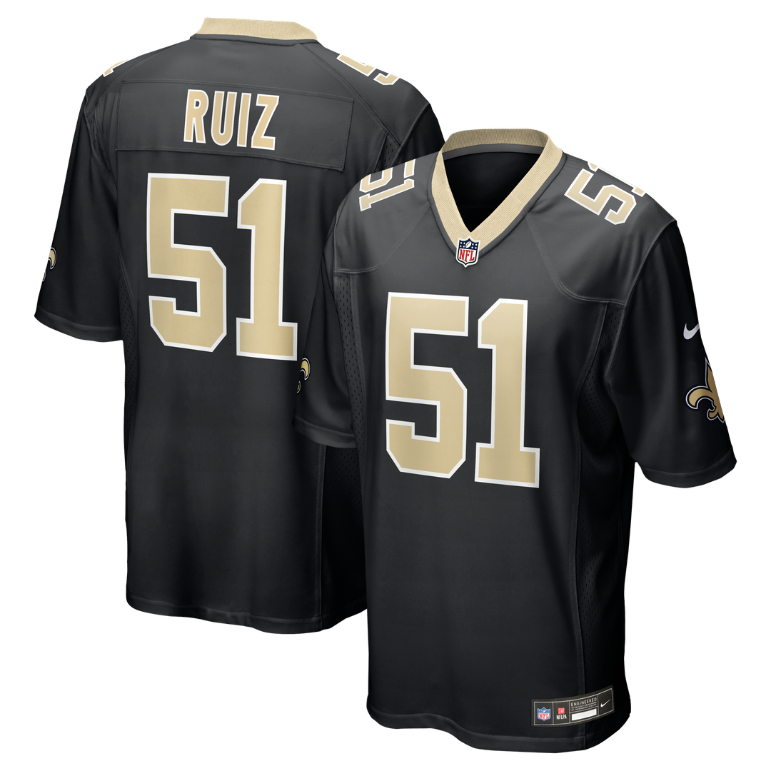 Cesar Ruiz New Orleans Saints Nike Game Jersey - Black