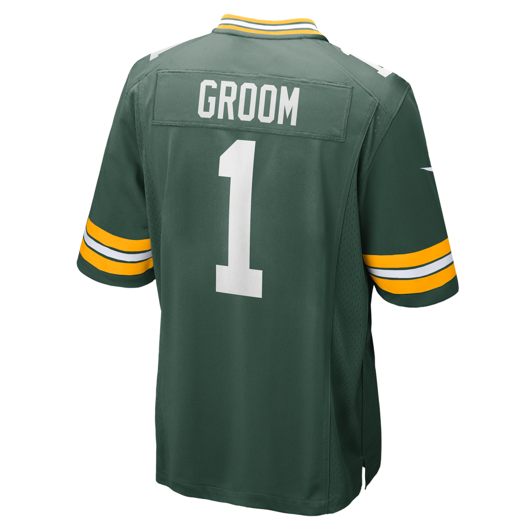 Number 1 Groom Green Bay Packers Nike Game Jersey - Green