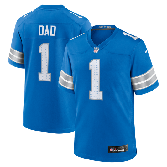 Number 1 Dad Detroit Lions Nike Game Jersey - Blue