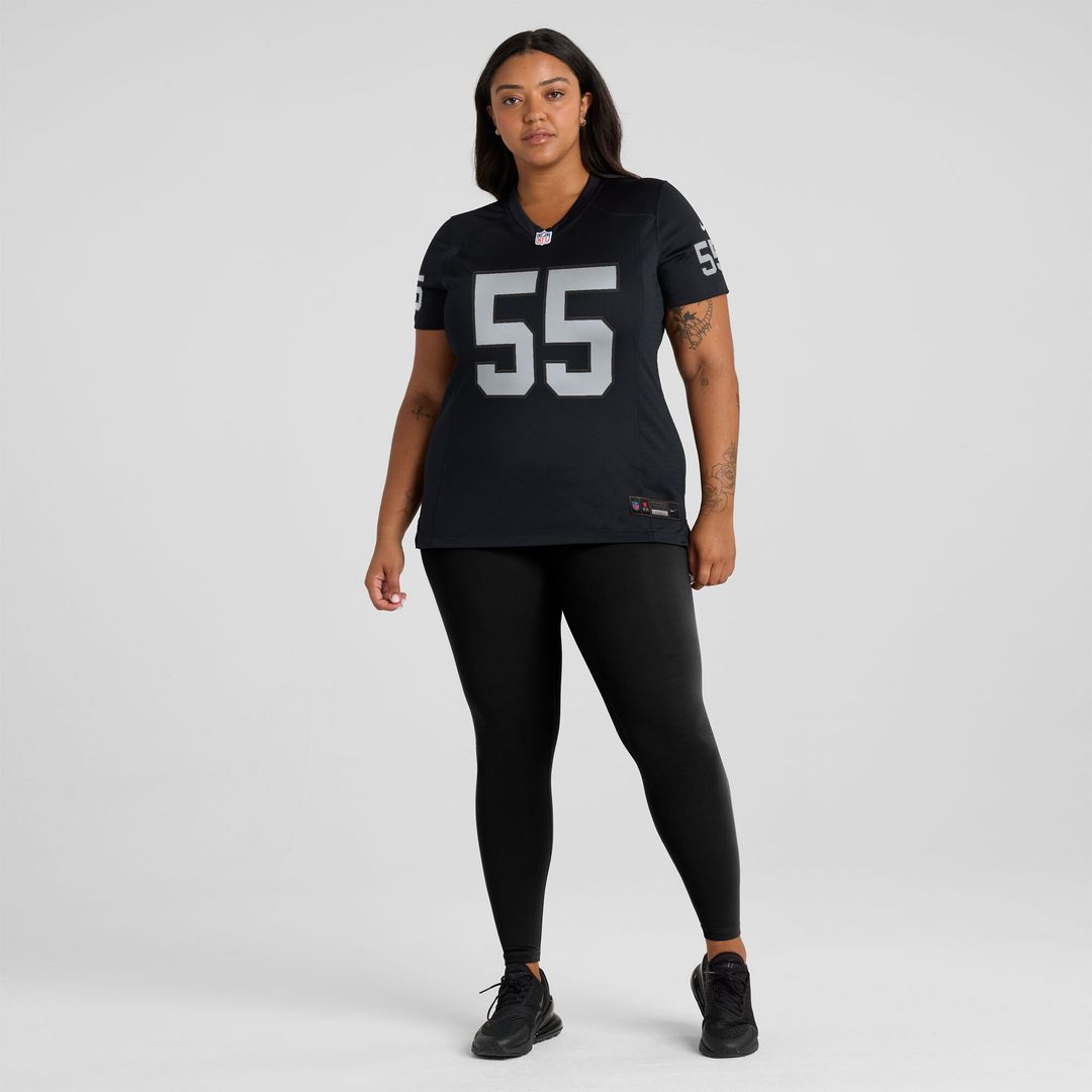 Cody Lindenberg Las Vegas Raiders Nike Women's Team Game Jersey -  Black
