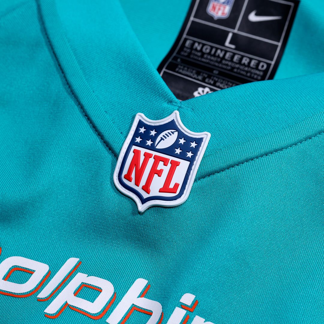 Aaron Brewer Miami Dolphins Nike  Game Jersey -  Aqua